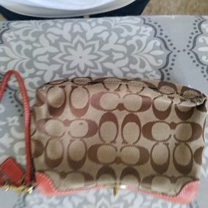 Great Coach canvas cosmetic bag